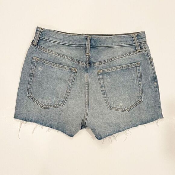 Free People Distressed Denim Short Button Fly High Rise Size 28 Country Cowgirl - Picture 3 of 6